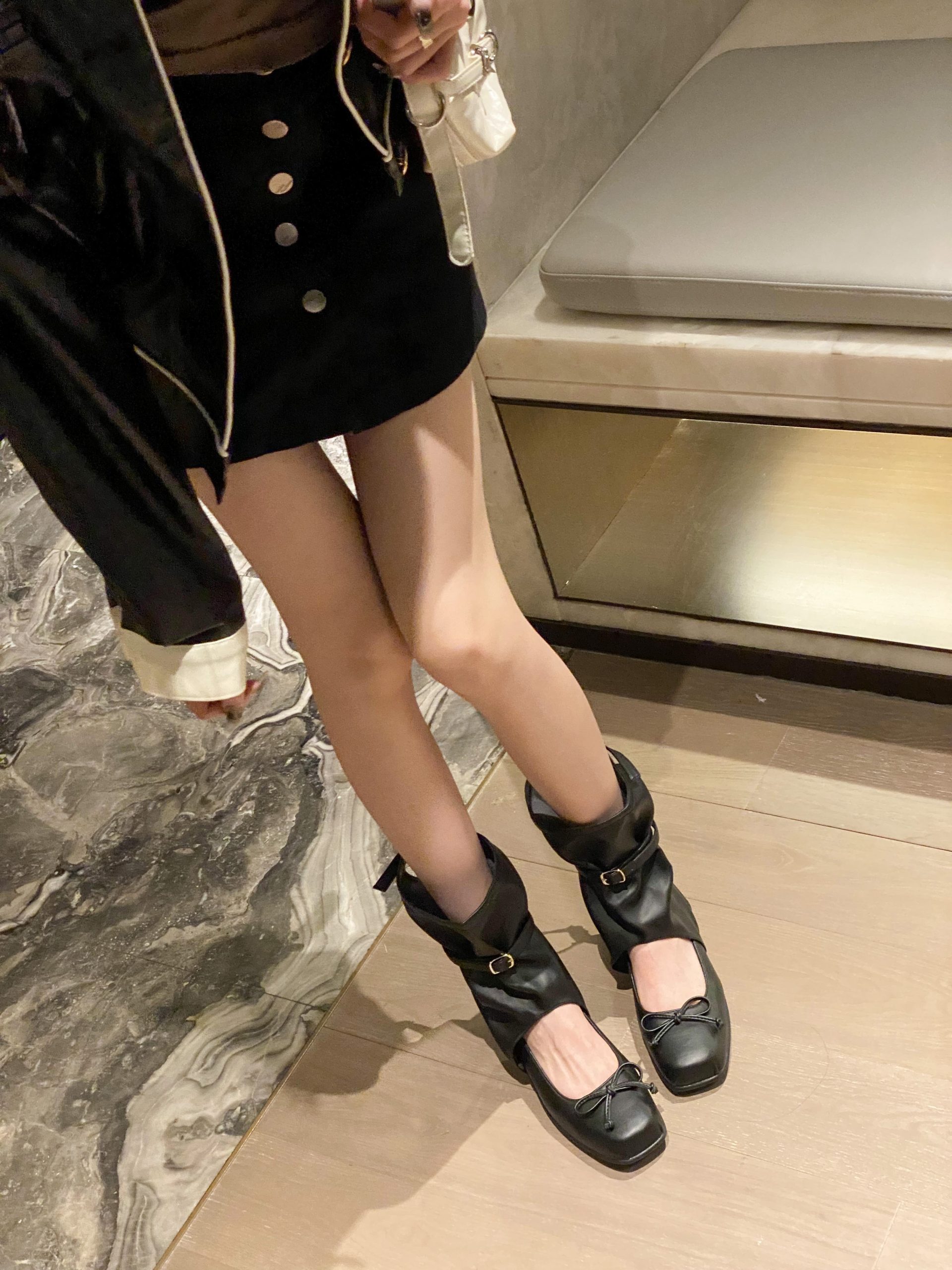 Korean Minimalist Design Summer Boots for Women 2024 New Bow Ballet Pleated Stacked Mid-Calf Boots - Image 4